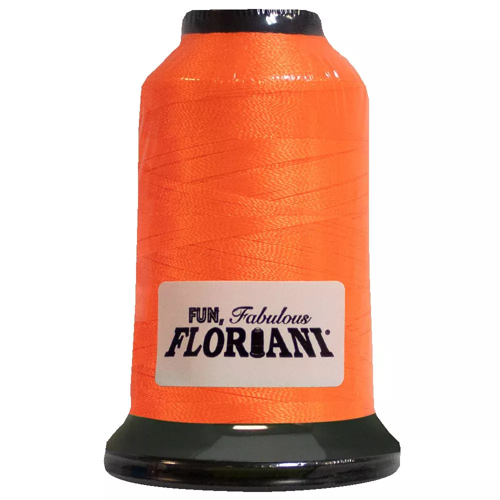 0015 Incandescent Orange- Floriani 40wt Polyester Thread