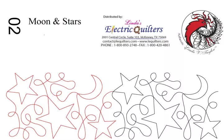 002 Moons and Stars Pantograph by Linda V. Taylor