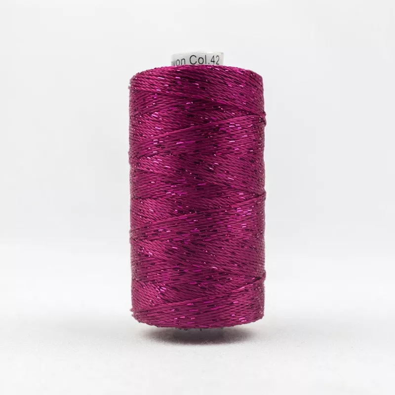 0042 Raspberry - Wonderfil Dazzle 8wt Rayon/Metallic Thread
