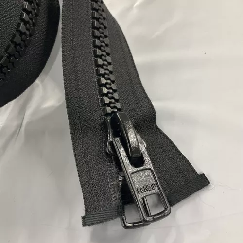 #10 Marine Zipper Black 24 Inches Long | Separating Zipper / Jacket Style | EXTRA HEAVY DUTY | Locking Pull Tab