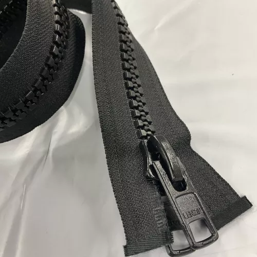 #10 Marine Zipper Black 36 Inches Long | Separating Zipper / Jacket Style | EXTRA HEAVY DUTY | Locking Pull Tab