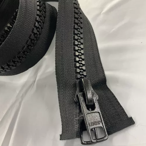 #10 Marine Zipper Black 60 Inches Long | Separating Zipper / Jacket Style | EXTRA HEAVY DUTY | Locking Pull Tab