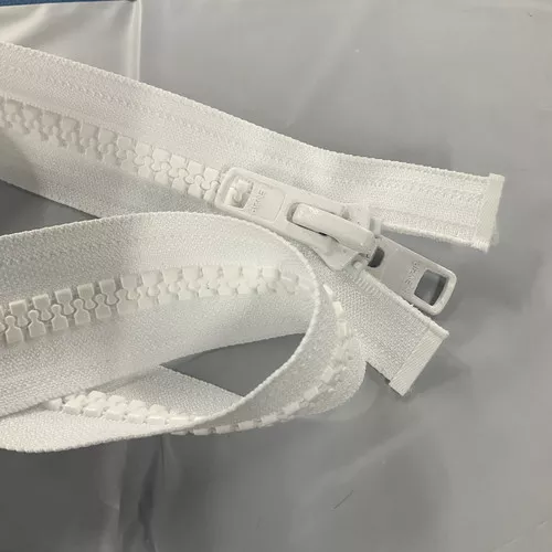 #10 Marine Zipper White 72 Inches Long | Separating Zipper / Jacket Style | EXTRA HEAVY DUTY | Locking Pull Tab