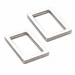 (2) 1 Rectangle Ring Nickel - HAR1RRNTWO