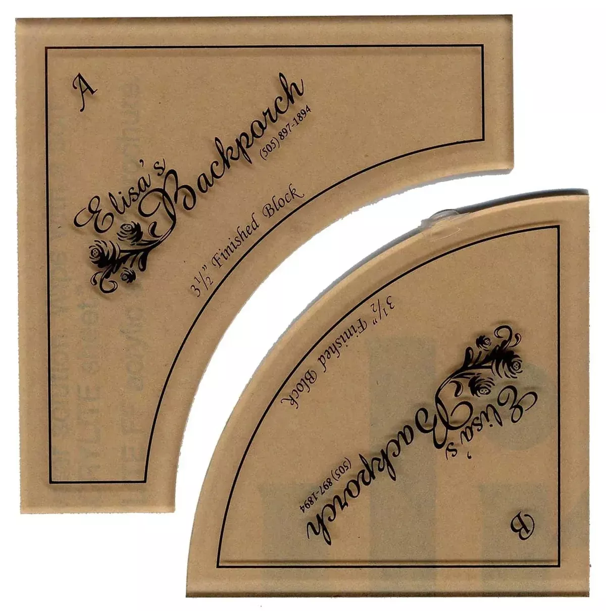 3 1/2in Small Paths Acrylic Template