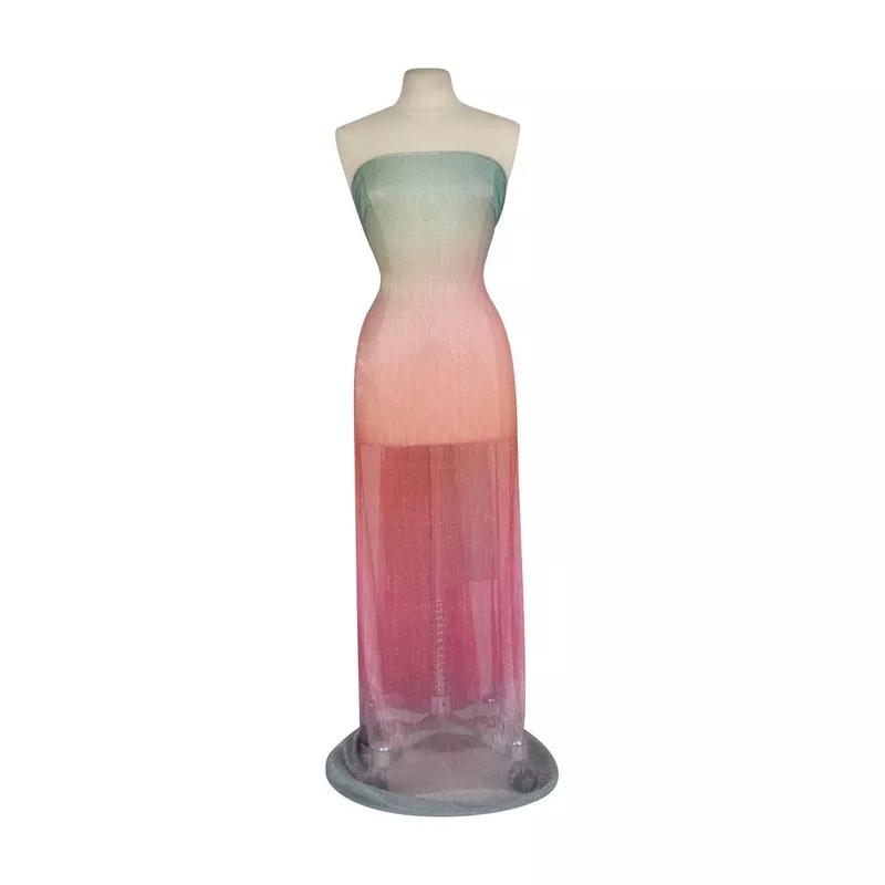 ALORA PRINTED PLEATED LUREX MESH | 26894-G61