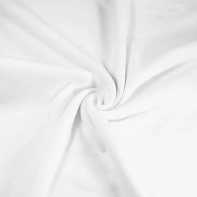 Anti-Pill Polar Fleece Fabric by the Yard – White (60", 280 GSM)