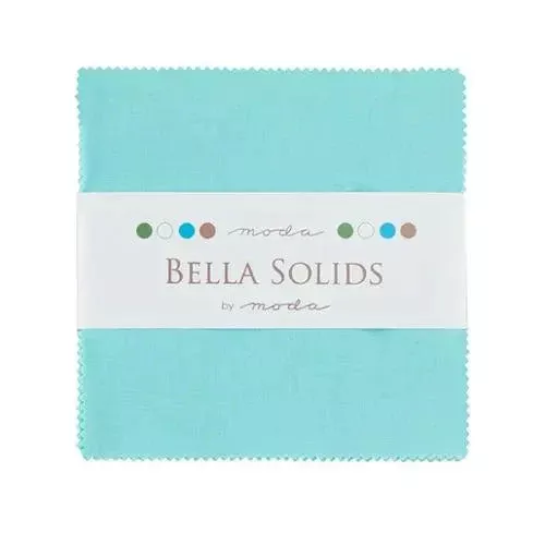 Blue Bella Solids Egg Blu Charm Pack Precuts