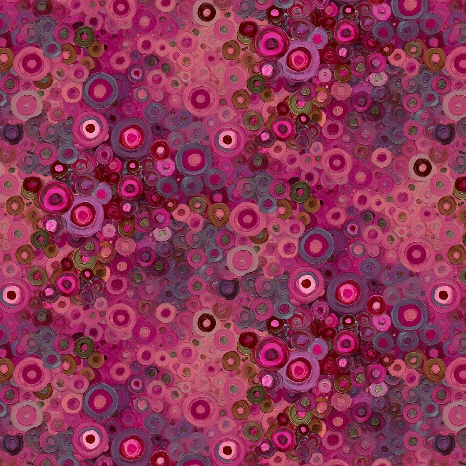 Calico Cat - Painted Circle Geo - Pomegranate