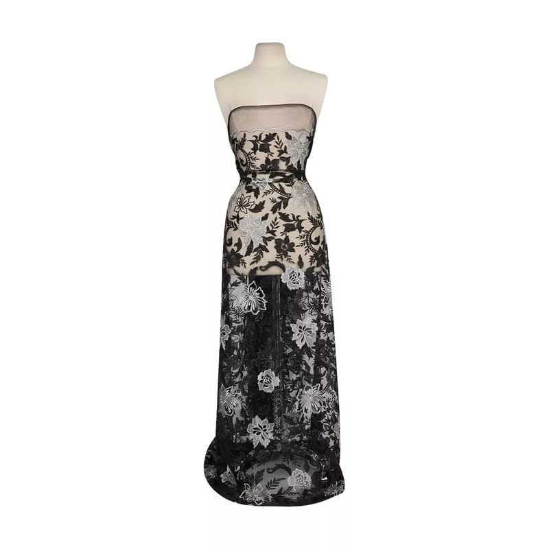 ELIANNA TWO TONE FLORAL EMBROIDERY | 26897