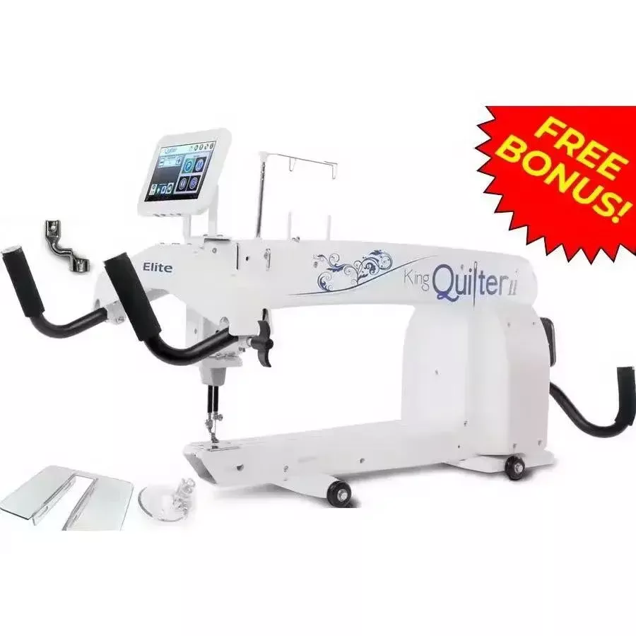 King QuilterII ELITE Long Arm Quilting Machine with 10ft or 12ft Quilting Frame