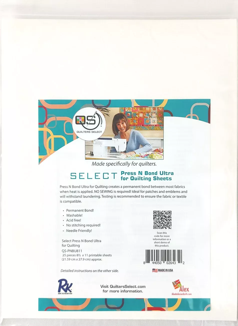 Quilters Select Press N Bond Ultra For Quilting Sheets