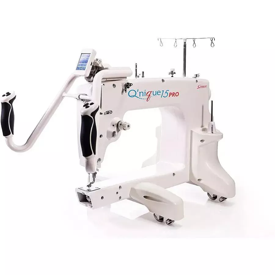 (Recertified) Grace Company Q'nique 15 PRO Long Arm Quilting Machine with FREE Q-Zone Hoop Frame
