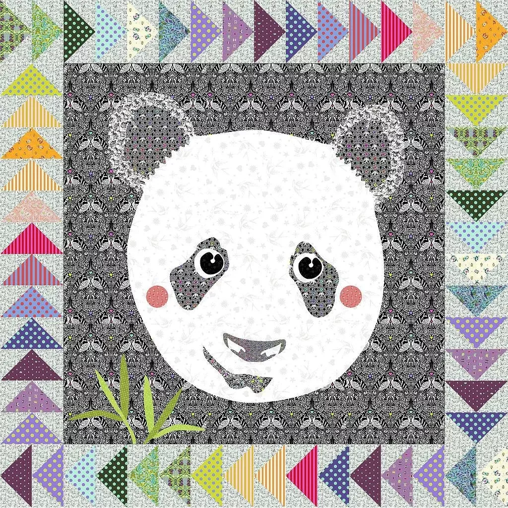 “Spots” Panda – 30″ x 30″ Pattern by Madi Hastings