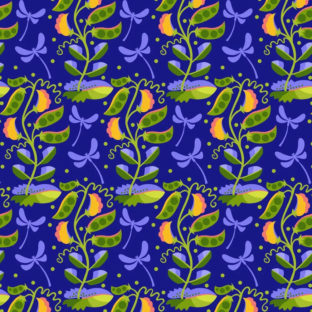 Vegetable Patch - Pea - Blue
