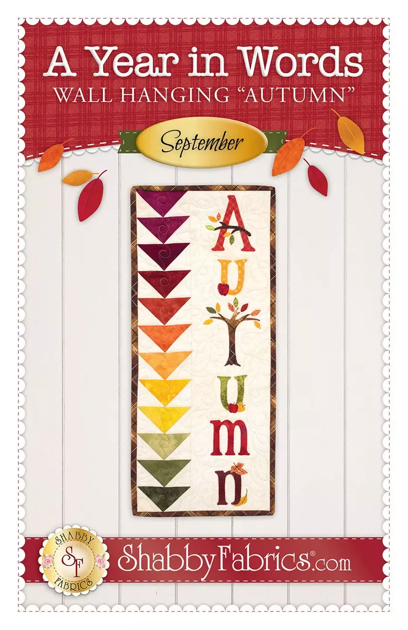 A Year in Words Wall Hanging Autumn September