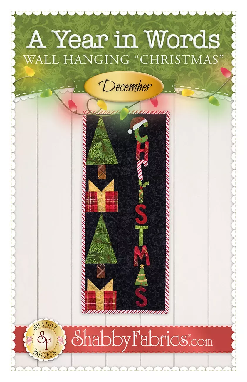 A Year in Words Wall Hanging Christmas December
