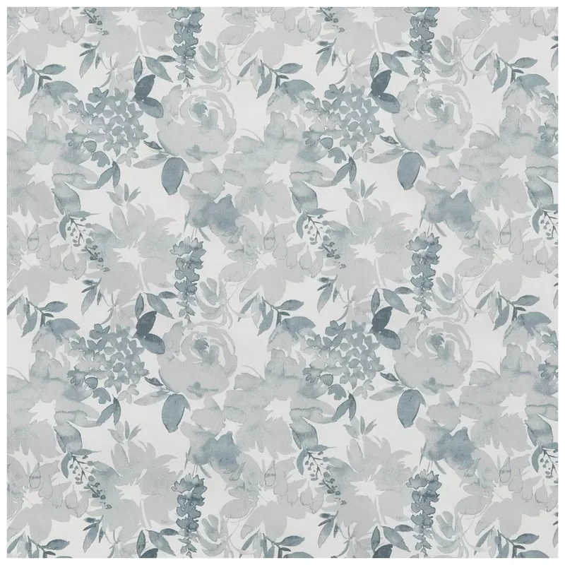 Zinnia Shy Blue Duck Cloth Fabric