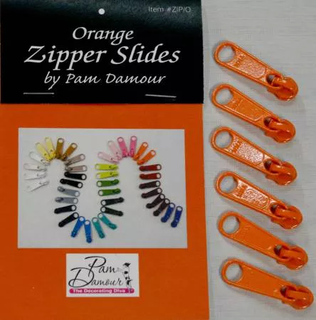 Zipper Slides 6 Large Tab; Orange - ZIP-O