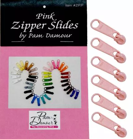 Zipper Slides6 Large Tab; Pink - ZIP-P