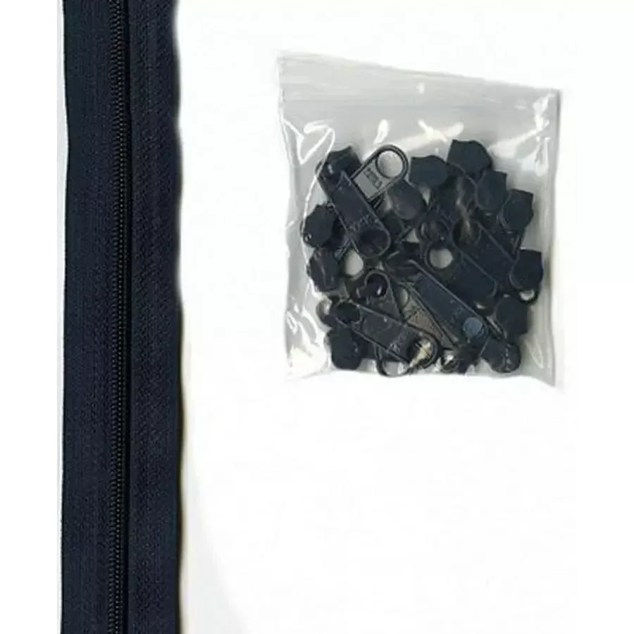 Zippers by the Yard-Navy