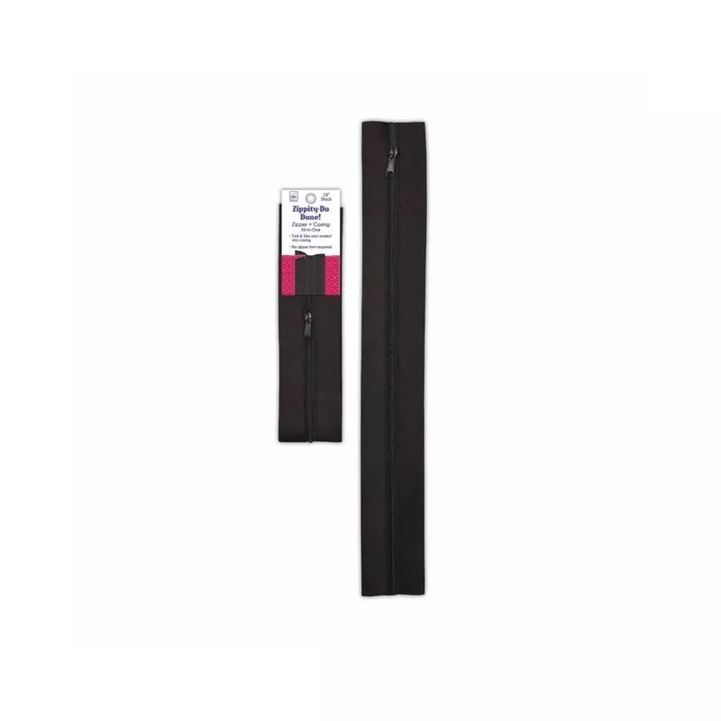 Zippity-Do-Done Zipper-Black&White&Navy&Light Gray&Camel&Red&Pink-18"&36"